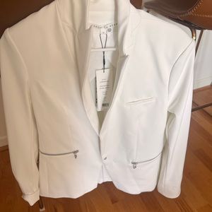Veronica Beard Scuba Dickey Blazer- White Size 8